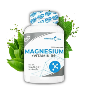 6PAK Magnesium + Vitamin B6 90caps