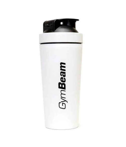 Shaker Steel White 750ml - GymBeam