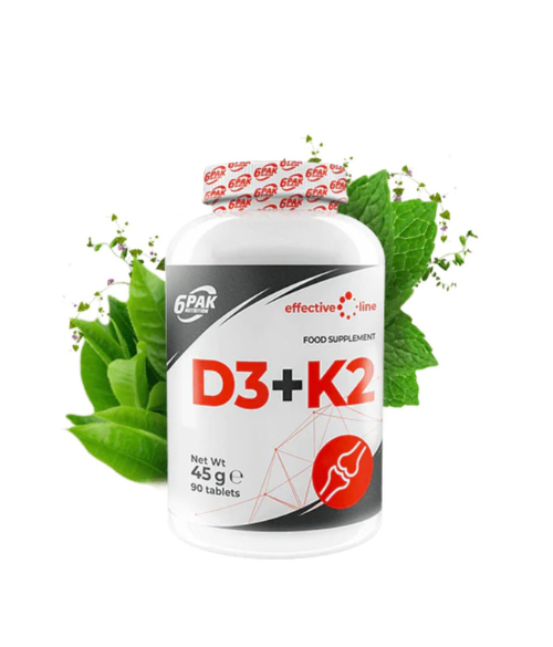 6PAK Vitamin D3 4000IU + K2 90tab