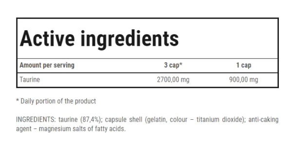 TREC Taurine 900 90Caps - Image 2